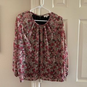 Ladies long sleeved floral blouse